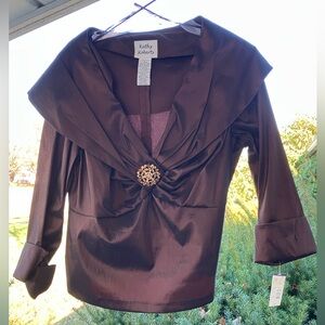 Kathy Roberts: Brown Taffeta Blouse